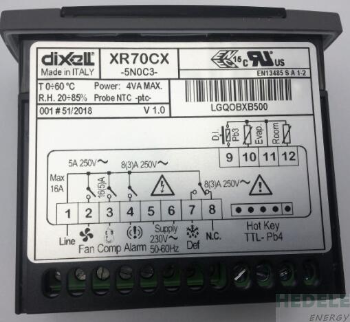 XR70CX-5N0C3  Dixell Temperature Controller